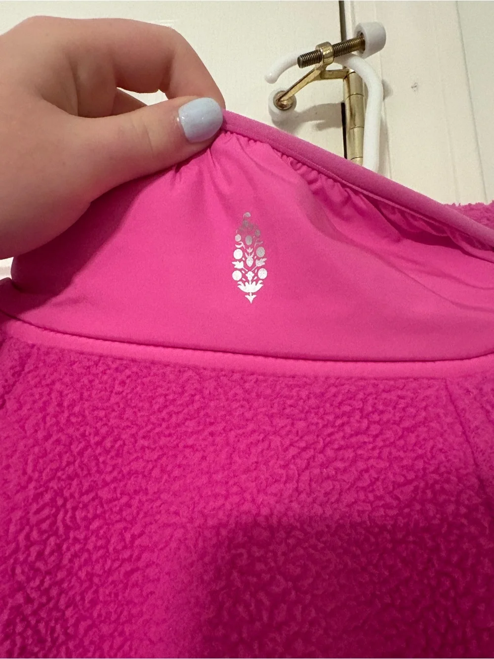 Free People Hot Pink Hit the Slopes Fleece Jacket